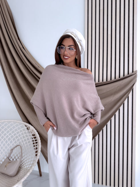 ELYNDI sweater "SYMMETRY 37709" - DARK BEIGE